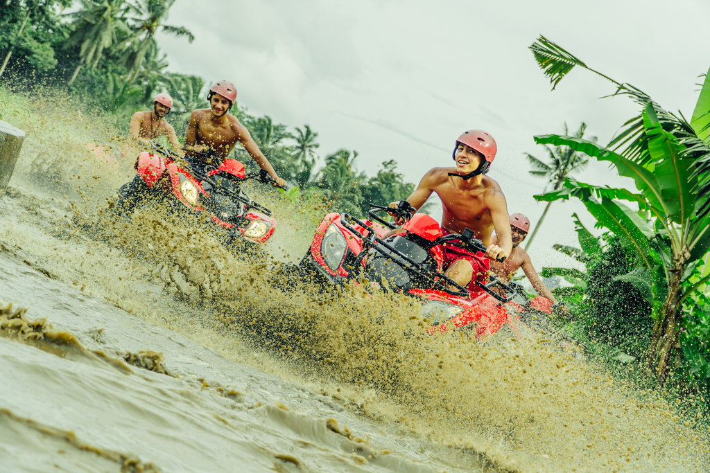 Ubud ATV Quad Bike through Real Jungle, River, Puddles & Rice Fields