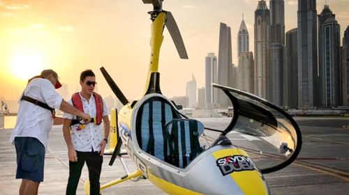 Palm Jumeirah Rotorcraft Experience in Dubai - 360° Aerial Views with Video & Photos, Skydiving Perspective