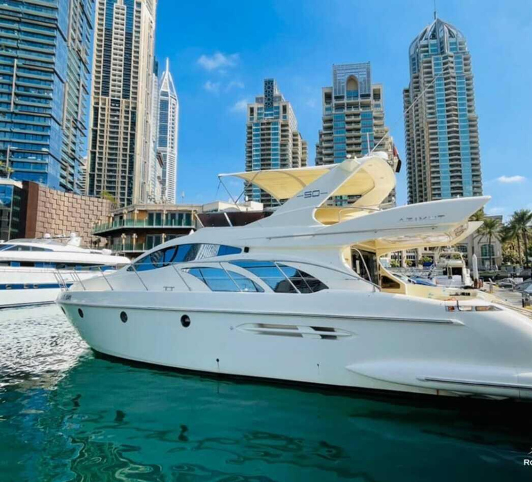 Private Yacht Tour Dubai 50 feet 4 Hours +1 Hour Free