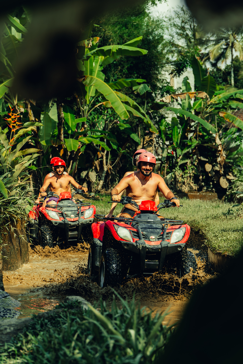 Ubud ATV Quad Bike through Real Jungle, River, Puddles & Rice Fields