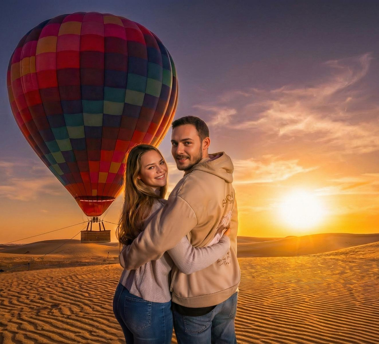 Noble Life Sunrise Hot Air Balloon Ride Over Dubai Desert