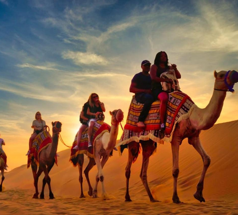 Exclusive Red Dune Safari with Camel Ride & Sand-boarding
