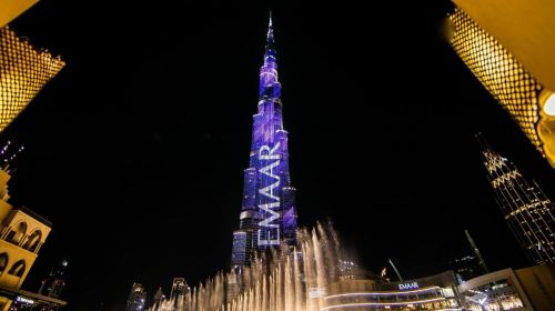 From Fujairah Private Tour: Dubai by Night with Cruise & Fountains Day Tours