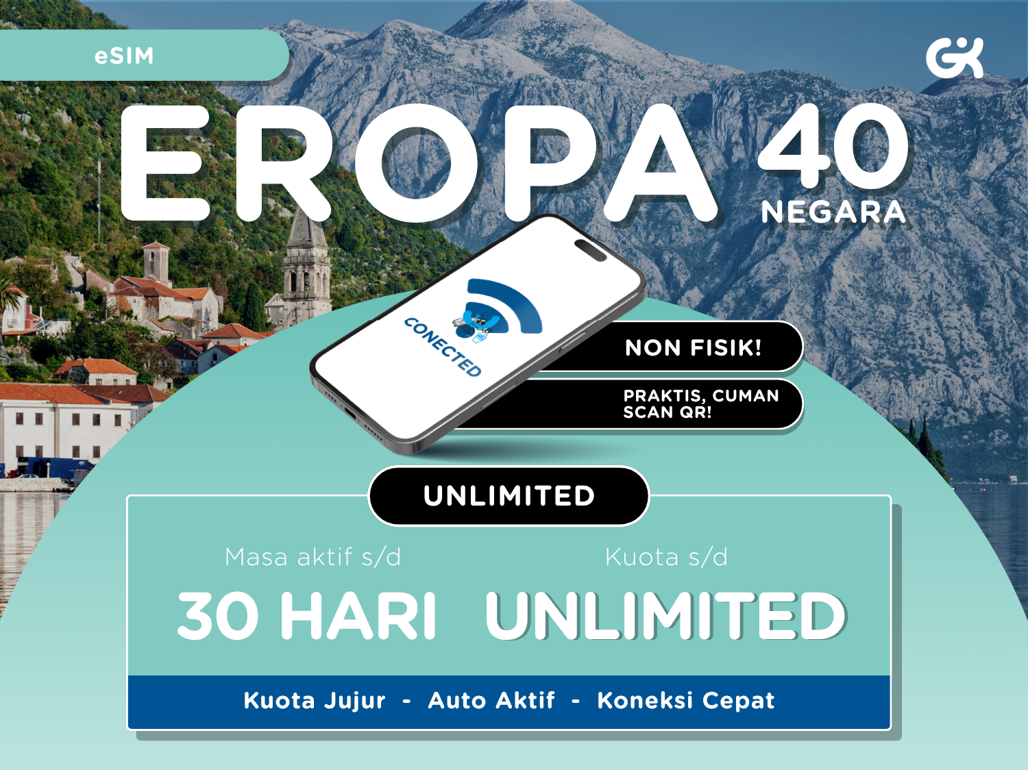 eSIM Eropa Timur Balkan Unlimited | Travel SIM Uzbekistan Ukraina Kyrgyzstan Pakistan Global Komunika