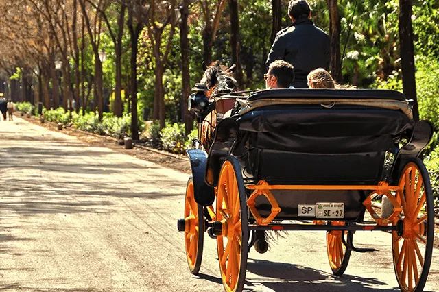 Carriage ride through in Seville