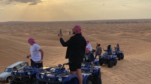 Premium Dubai Red Dunes Quad Bike Tour, Sandboard, Camel & BBQ  Day Tours