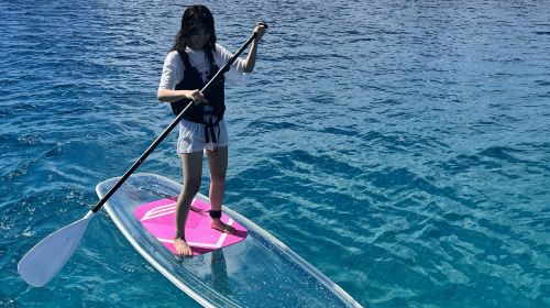 HB marine Okinawa parasailing, snorkeling & transparent SUP experience