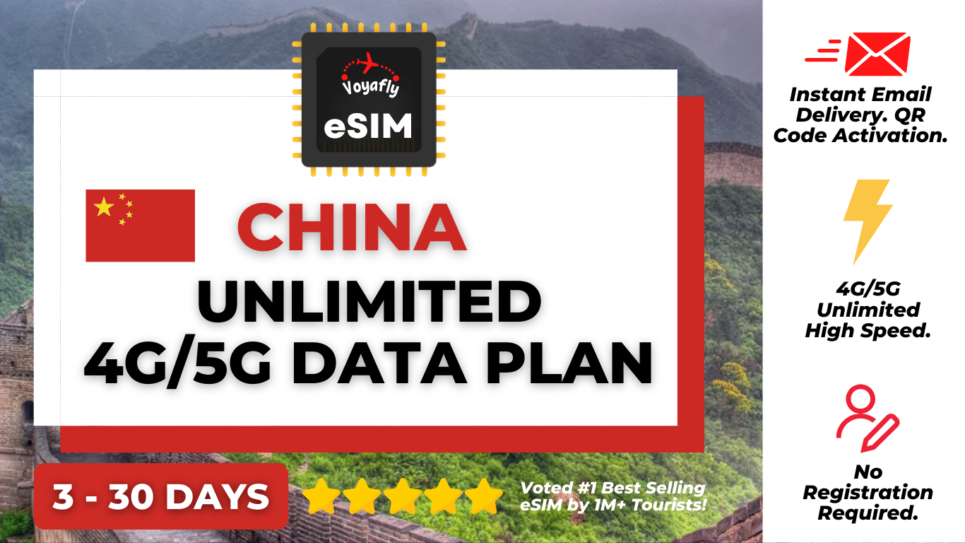 China - Unlimited 4G/5G Data eSIM