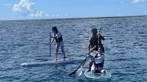 HB marine Okinawa parasailing, snorkeling & transparent SUP experience