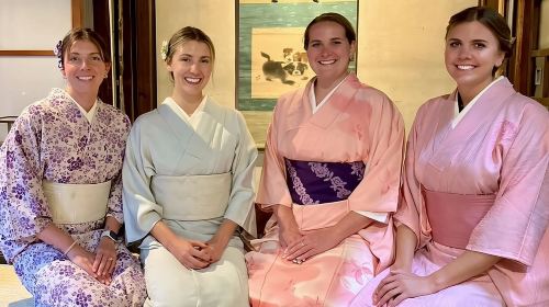 A Unique Antique Kimono and Tea ceremony Experience in English
