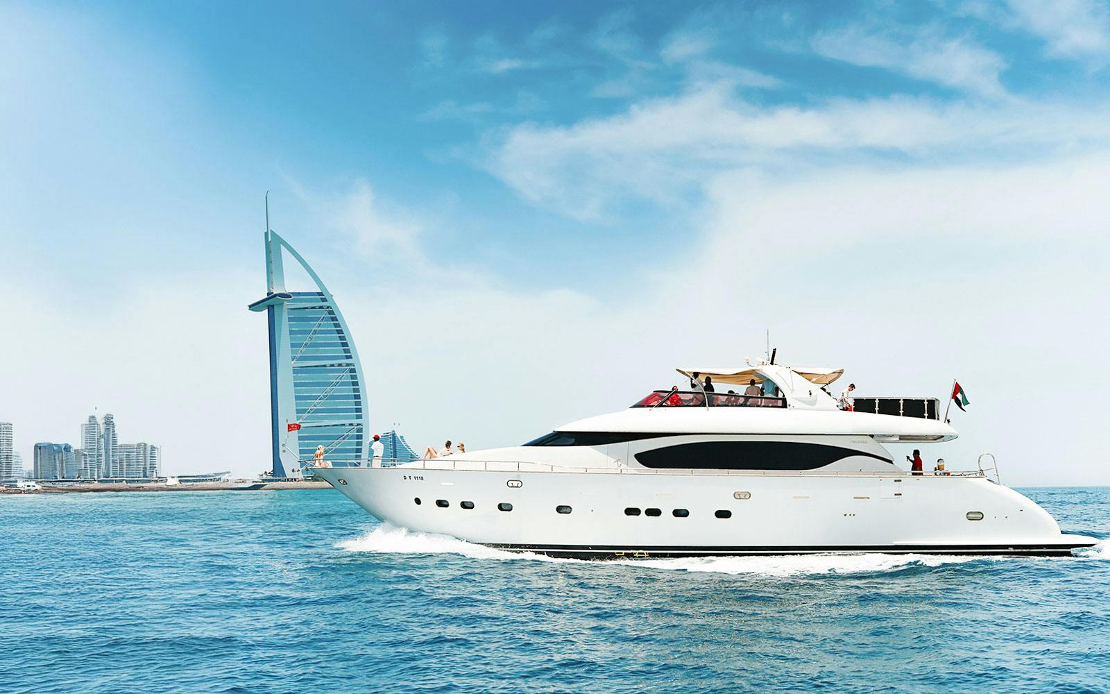 From Dubai Harbour: 1/2-Hour Yacht Cruise with Soft Drinks & Optional Live BBQ