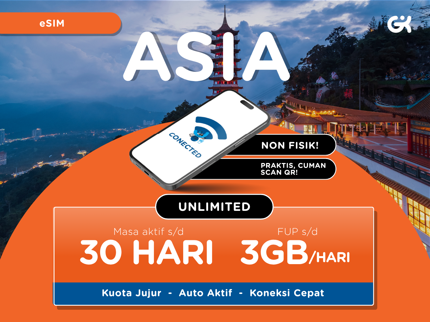 {Instant} eSIM Singapore Malaysia Thailand Vietnam Unlimited | eSIM Singapura Global Komunika