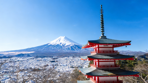 Japan Tokyo Mt. Fuji Lake Kawaguchi & Yamanakako & Lawson/Hikkawa one-day tour