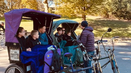 1 or 2 hour Central Park Pedicab Tour. Day Tours