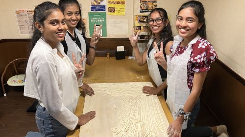 Handmade udon noodle workshop experience
