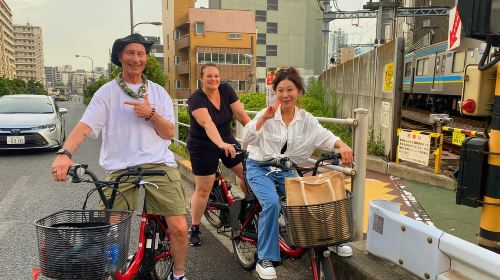 Tokyo : Night E-Bike Tour with Tokyo Tower and Dolphin Show Day Tours