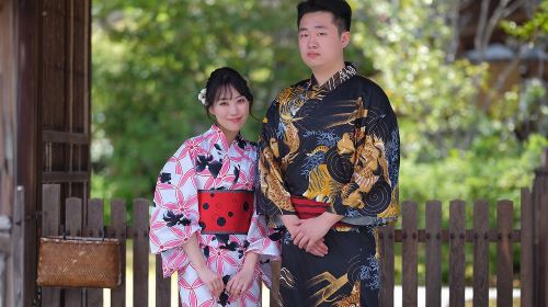 [Kyoto Kimono Rental mimosa Kodaiji Store] *Couple Kimono & Yukata Rental* Includes Women's Hair Styling!