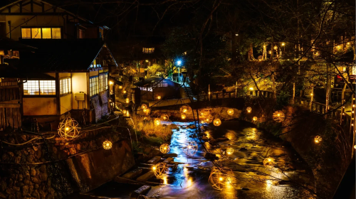 Fukuoka round-trip: 1-day tour to Mount Aso Kusasenri, Aso shrine and Kurokawa Onsen street walk