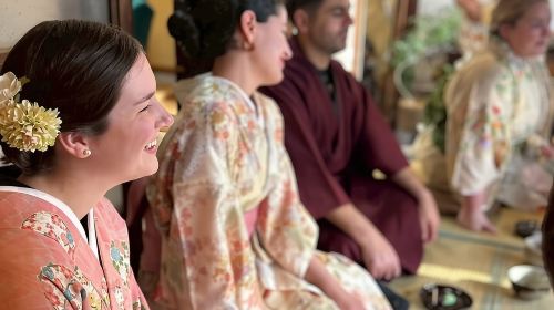 A Unique Antique Kimono and Tea ceremony Experience in English