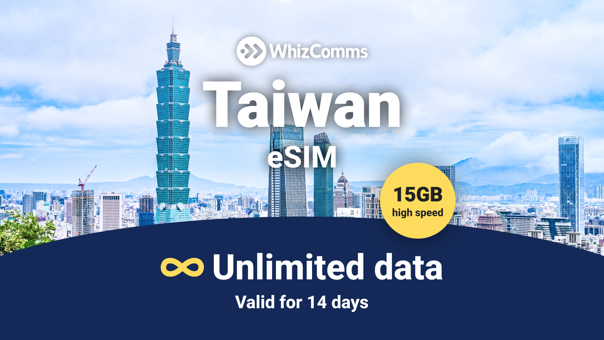 14-Day 15GB Unlimited Taiwan Traveller eSIM – Instant Activation & Nationwide Coverage