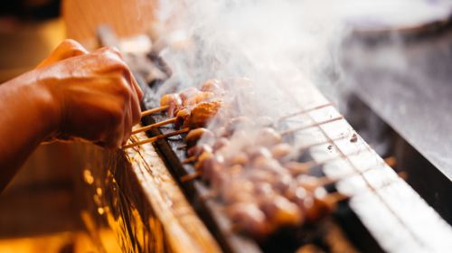 [Yakitori TSUKADA Shibuya] [Premium Set] — Enjoy a whole local chicken, including 8 skewers and your choice of final dish