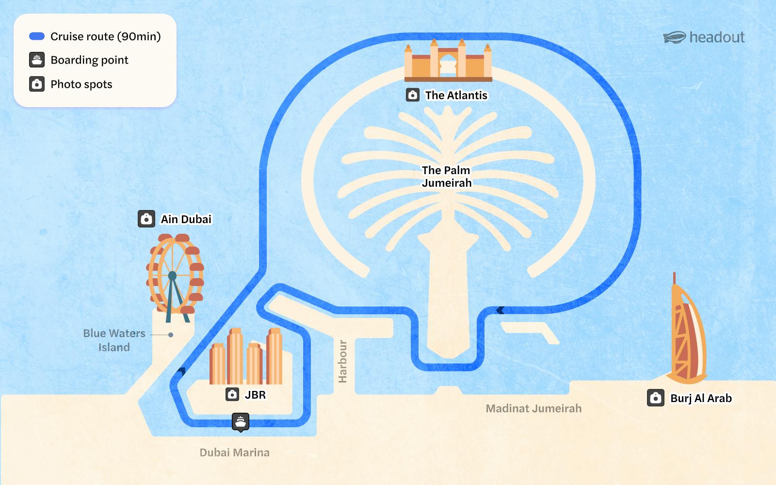 From Dubai Marina: 1.5-Hour Sightseeing Speedboat Tours of Dubai Marina, Burj Al Arab & Atlantis