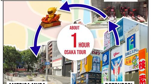 Street Kart | Osaka Street Go-Kart Experience | Passing Popular Attractions like Dotonbori and America Mura