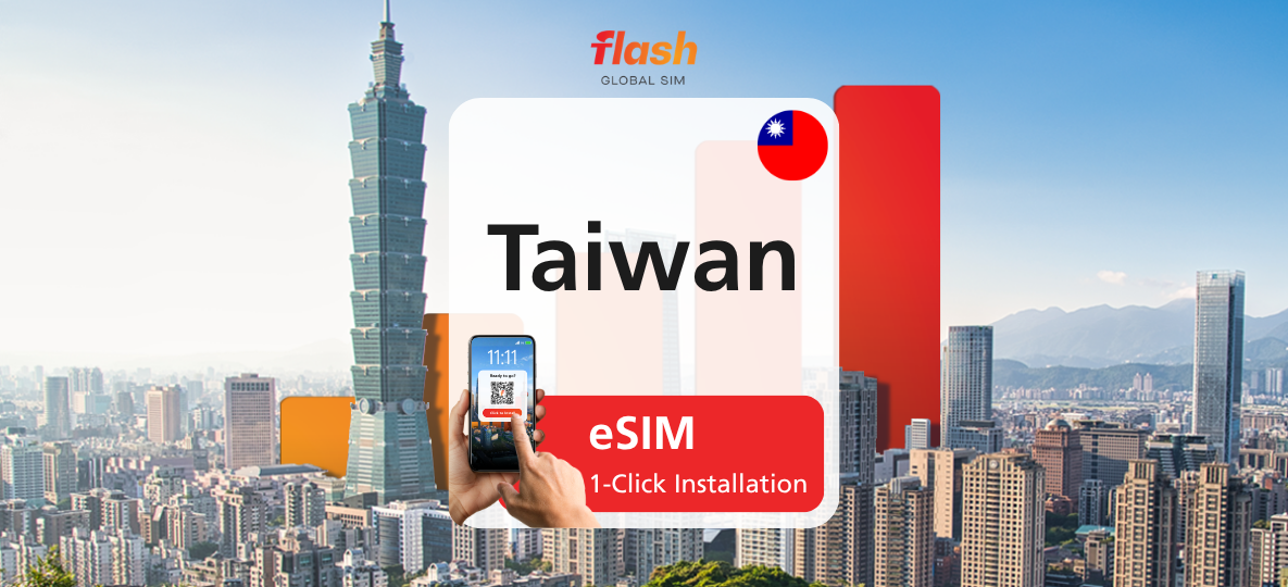 Taiwan eSIM 5G - Unlimited Data - Hotspot Supported - Flash Global SIM