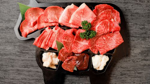 Oreno Yakiniku Ginza 4-chome Branch: Matsusaka beef deluxe 1kg bucket + appetizer set / Matsusaka beef 6-type platter + kimchi