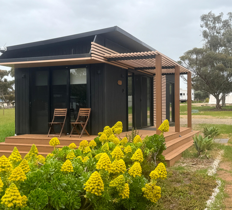 Pink Lake Tiny House Stay - BBQ Dinner & Campfire Experience