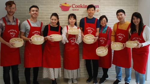 Xiao Long Bao, Chicken vermicelli with mushroom and sesame oil, Tofu strips salad, Bubble milk tea. Taiwan Traditional Delicacies Experience-A (Taipei Cooking Class)