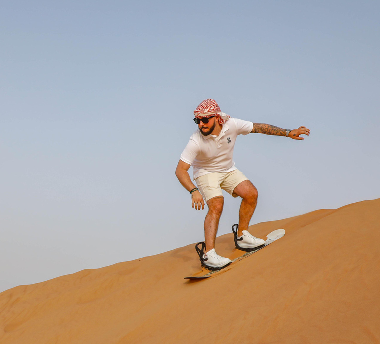 Dubai: Red Dunes Quad Bike with Sandboarding, Camels and BBQ