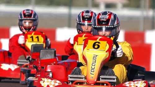 Fun activity of driving your own go-kart at Yas Marina Abu Dhabi Circuit