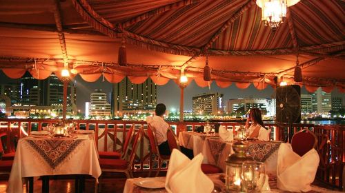 From Fujairah Private Tour: Dubai by Night with Cruise & Fountains Day Tours