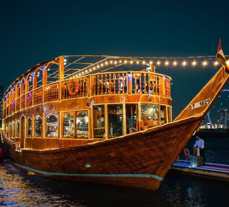Dubai New Year's Cruise Burj Khalifa Fireworks & Dinner