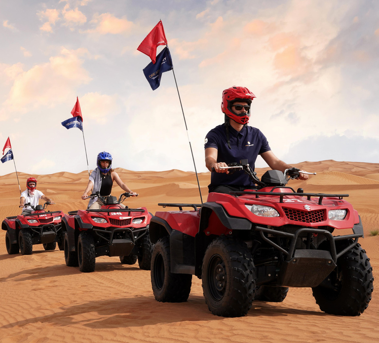 Dubai: Desert Safari with Sandboarding, Quad Bike, and BBQ