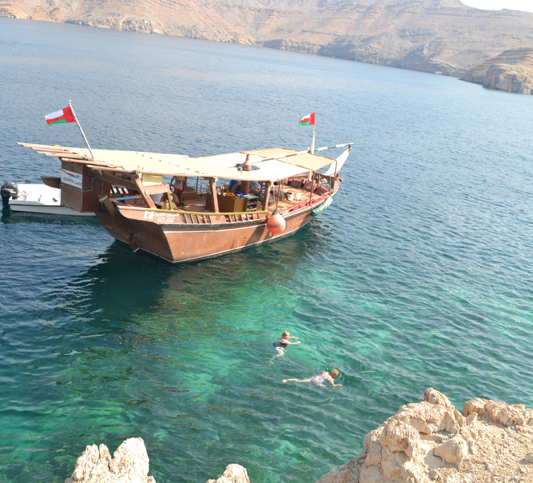 From UAE: Musandam Khasab Dolphin Watching Trip with Lunch