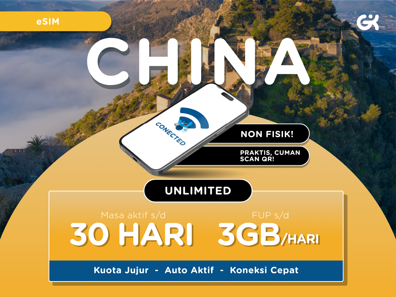 {Instant} eSIM China Pure Unlimited | Travel SIM China Global Komunika